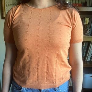ORANGE KNIT BLOUSE